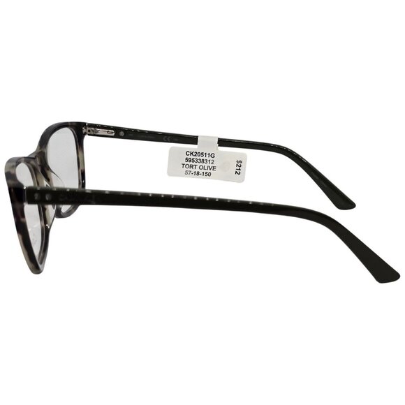 Calvin Klein CK20511G Tortoise Olive Rectangular Eyeglass Frame 57-18-150 - Picture 3 of 8